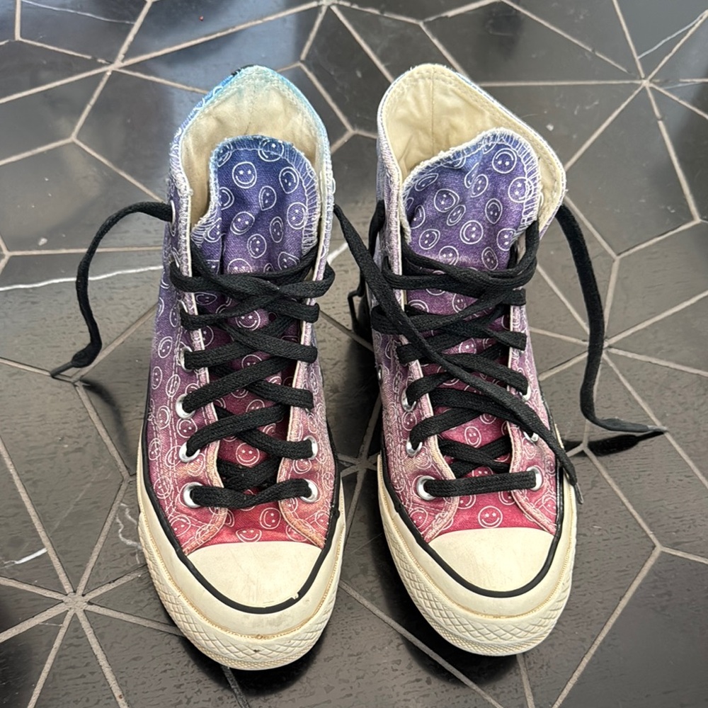Converse Purple and Red Sneakers Iconic Canvas Design